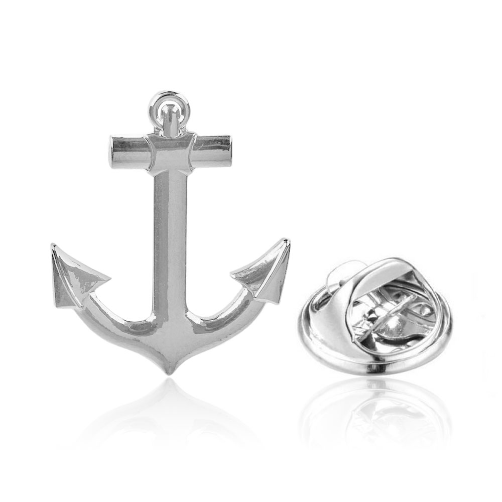 Значок BROCHE Якорь серебристый BRGV113319