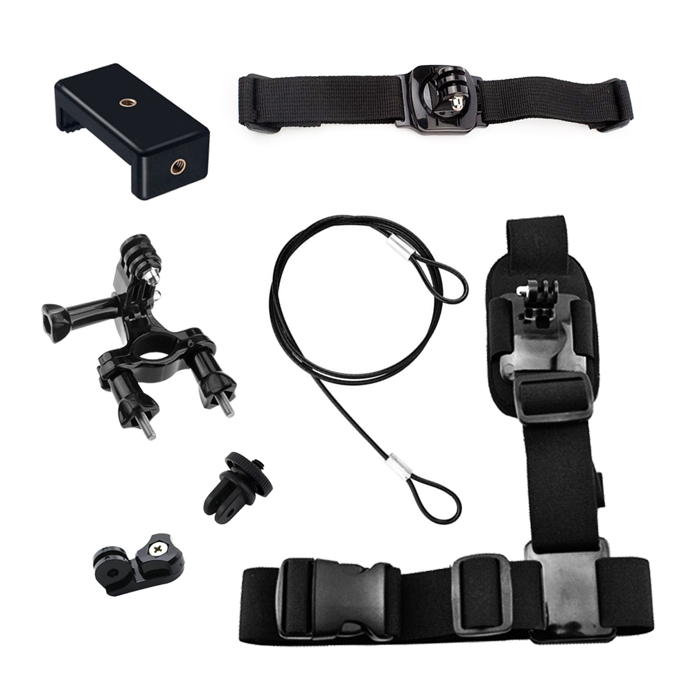 Набір кріплень AIRON ACS-6 на велосипед для екшн-камер GoPro, AIRON, SONY, ACME, Xiaomi, SJCam, EKEN, ThiEYE Чорний (69477915500013)