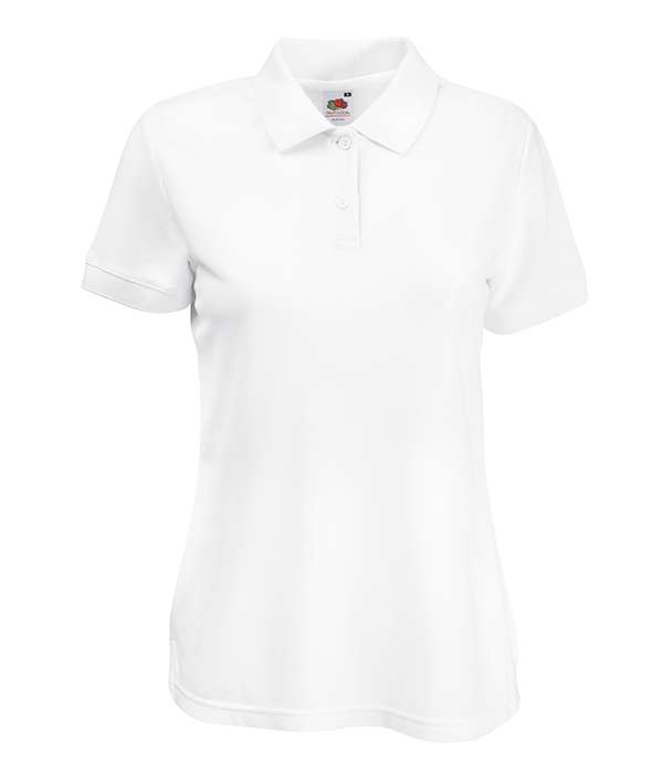 Поло Fruit of the loom 65/35 Polo Lady-Fit XS Белый (63-212-0)