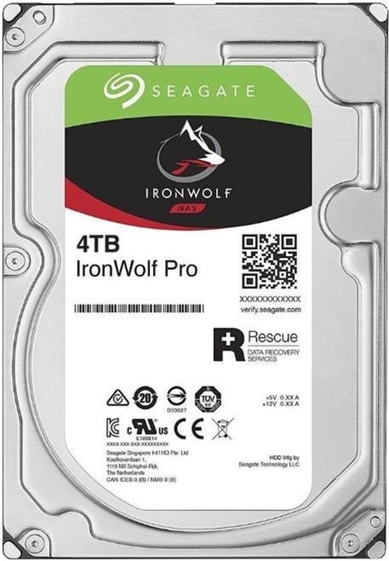 Накопитель HDD SATA 4.0TB Seagate IronWolf Pro NAS 7200rpm 256MB (ST4000NE001)