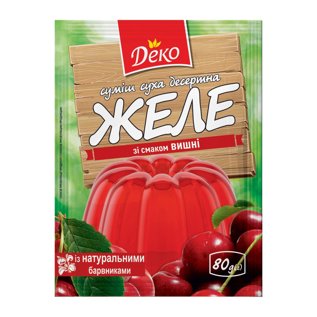 Желе со вкусом вишни Деко 80 г
