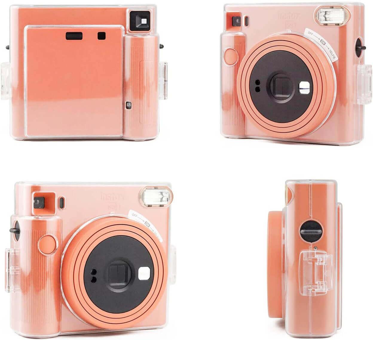 Фотоальбом голубой для Instax Square 80 фото и Чехол для Fujifilm Instax Square SQ1 Прозрачный (2331237488)
