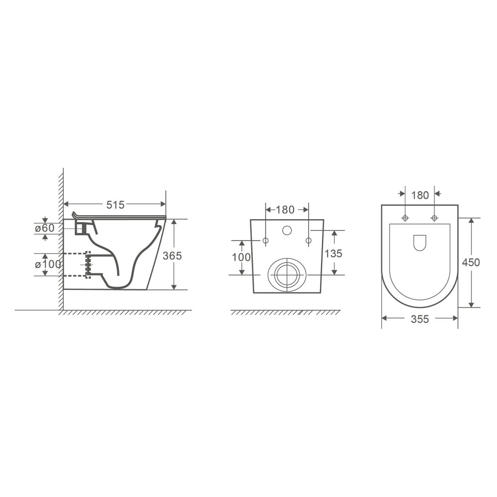 Унитаз Подвесной Qtap Scorpio Безободковый С Сидением Slim Soft-Close Qt1433053Ermb