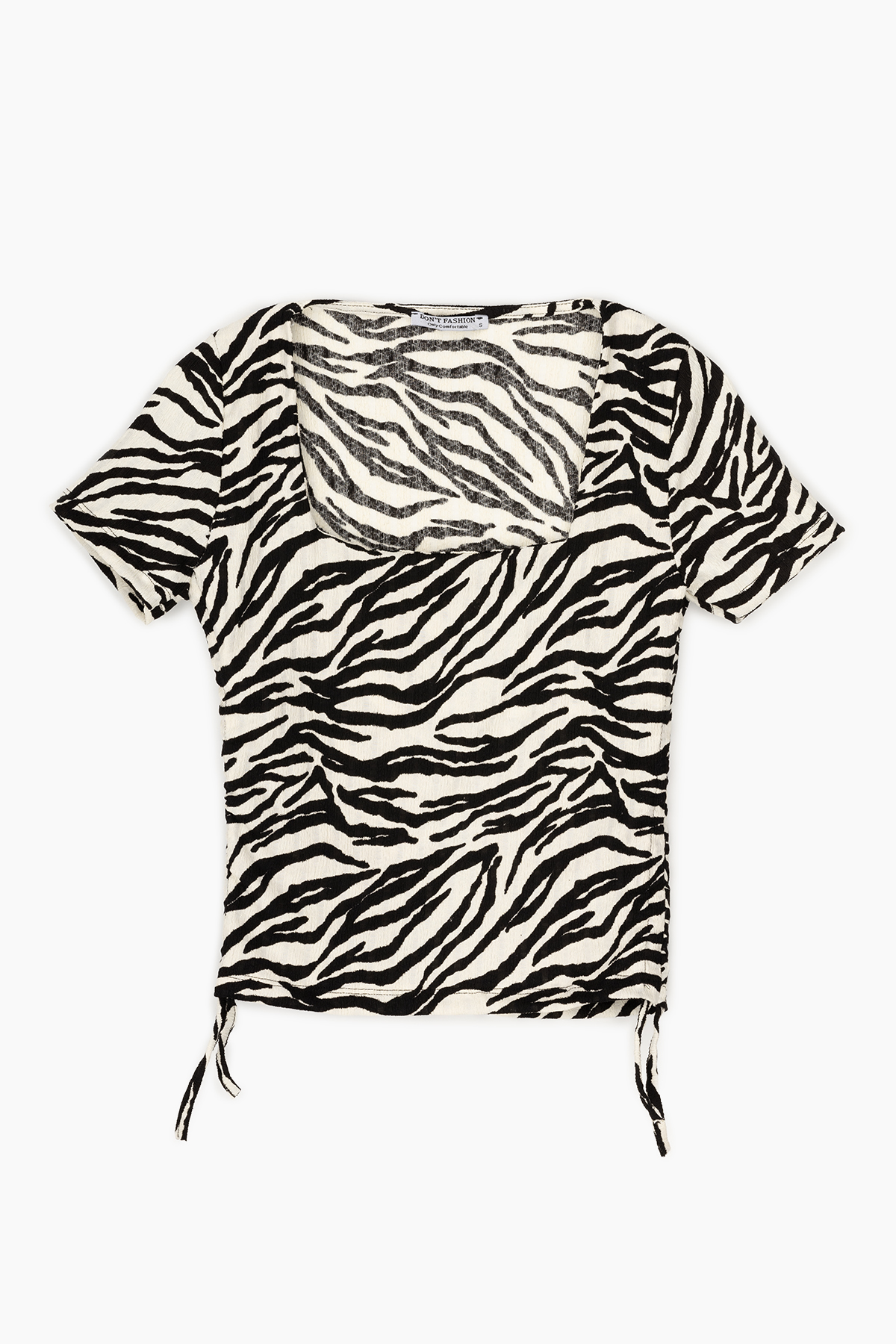 Блуза з візерунком жіноча Dont Fashion 1791 S Чорно-білий (2000989619635)