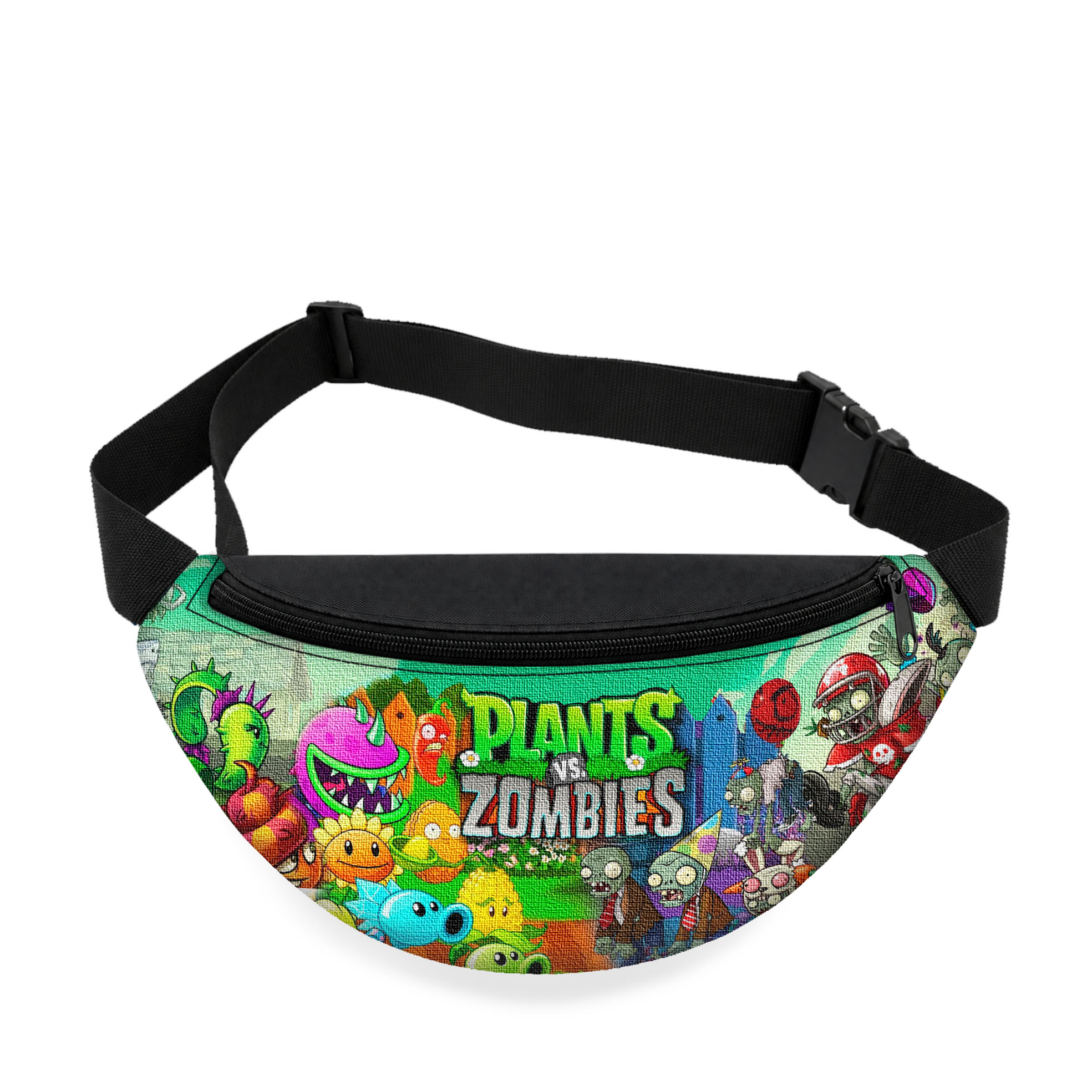 Дитяча сумка-бананка Plants vs Zombies 32х15х7.5 см, чорна