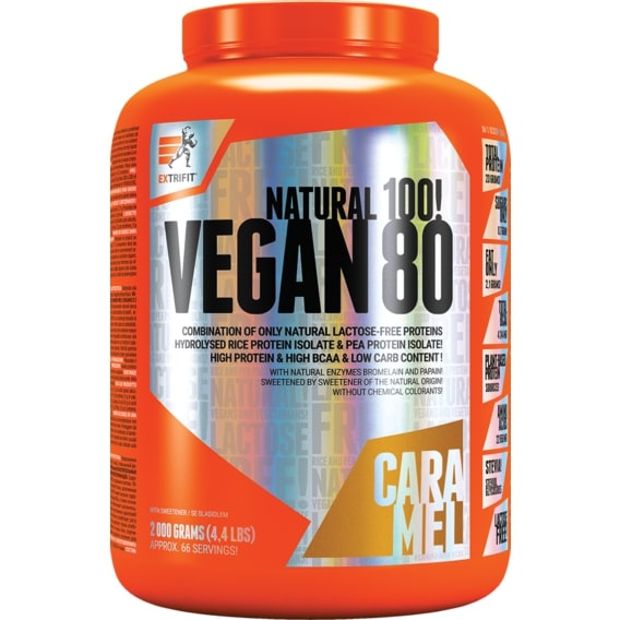 Протеин Extrifit Vegan 80 2000 g /57 servings/ Caramel