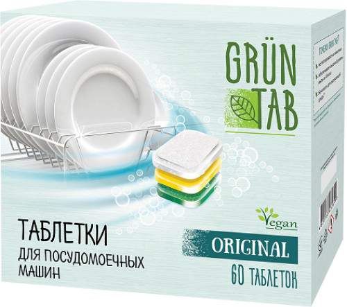 Таблетки для посудомийних машин Grun Tab Original 60 шт (ІІІВАУ789)