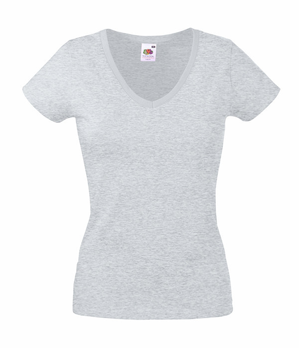 Футболка Fruit of the Loom Місто: Київ Lady-fit V-neck S Сіро-фіолетовий (061398094S)