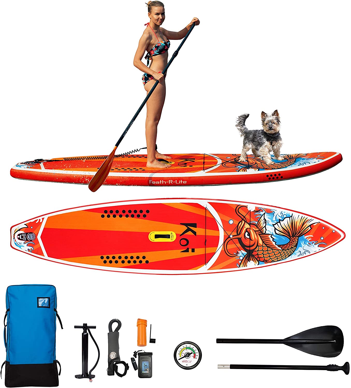 Надувна SUP дошка FAYEAN для серфінгу універсальна Koi 350x84x15 (FY-Koi)