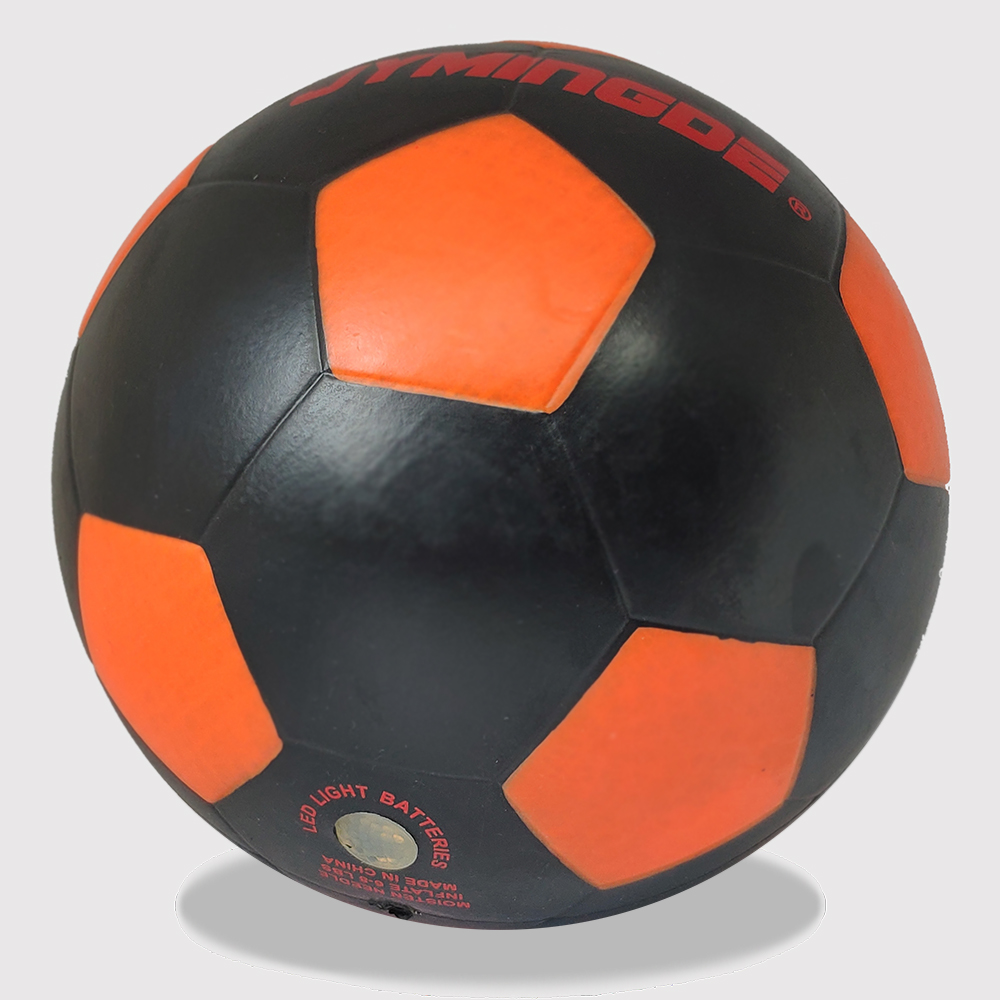 Футбольный мяч с LED-подсветкой №5 Черный/Оранжевый (S_M_230919_05)