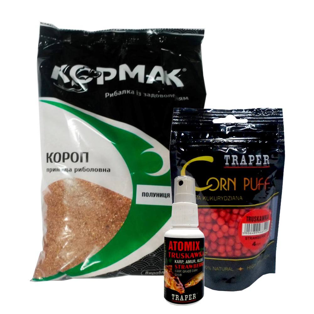 Прикормочный набор Кормак Карп Клубника (N-KLUB-KORMAK)