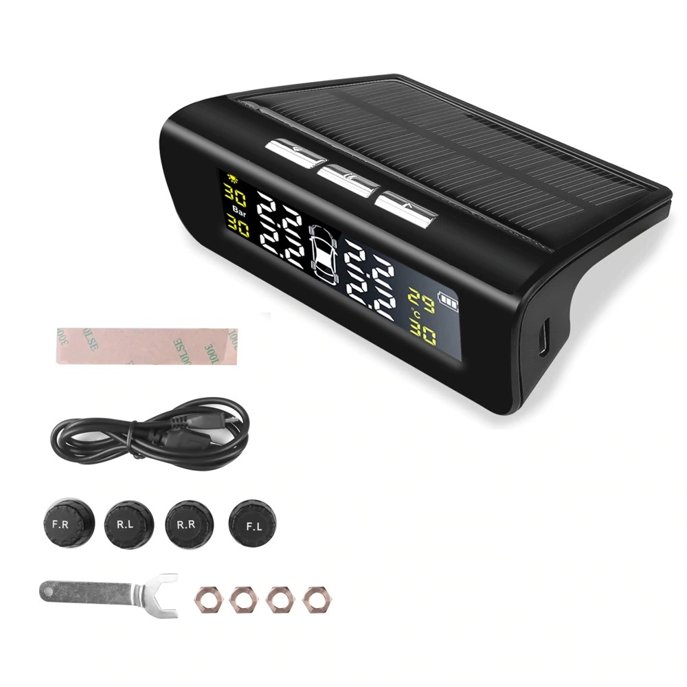 TPMS система контролю тиску та температури в шинах TOD000055-NB (З зовнішніми датчиками, Чорний)