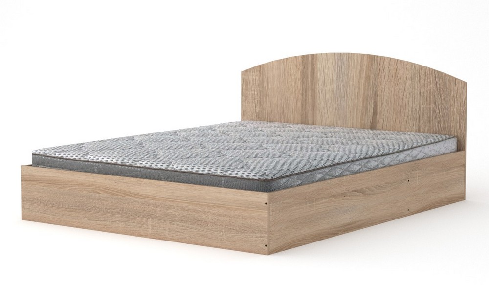Двуспальная кровать Компанит-160 дуб сонома