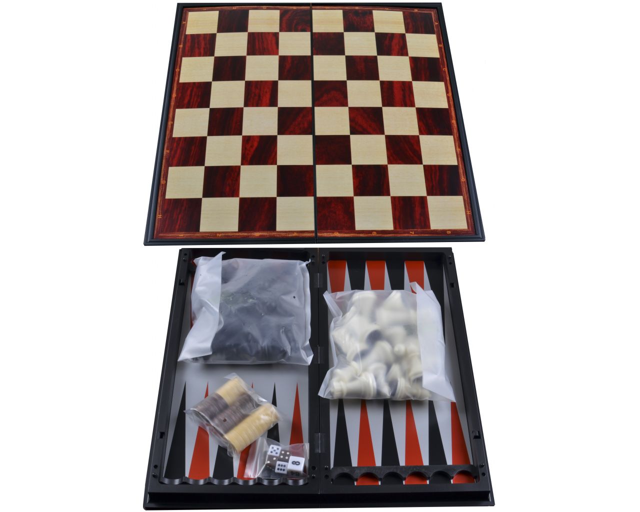 Игровой набор 3 в 1 Нарды Шахматы Шашки 0057710 35 х 35 см (35-SAN022)