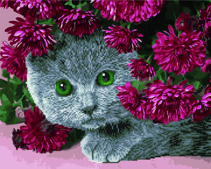 Алмазная мозаика-картина BrushMe Британец в цветах 40х50 см GZS1093