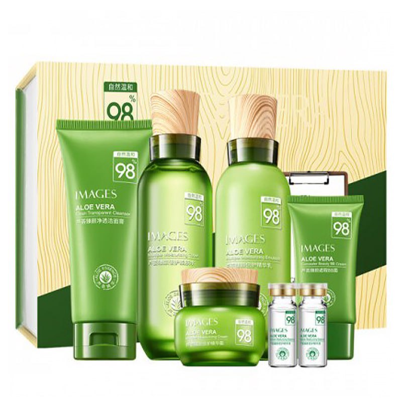 Подарочный набор с алоэ вера Images Aloe Vera 98% Moisturizing Seven-piece Suit 7 в 1 (11254-63541)