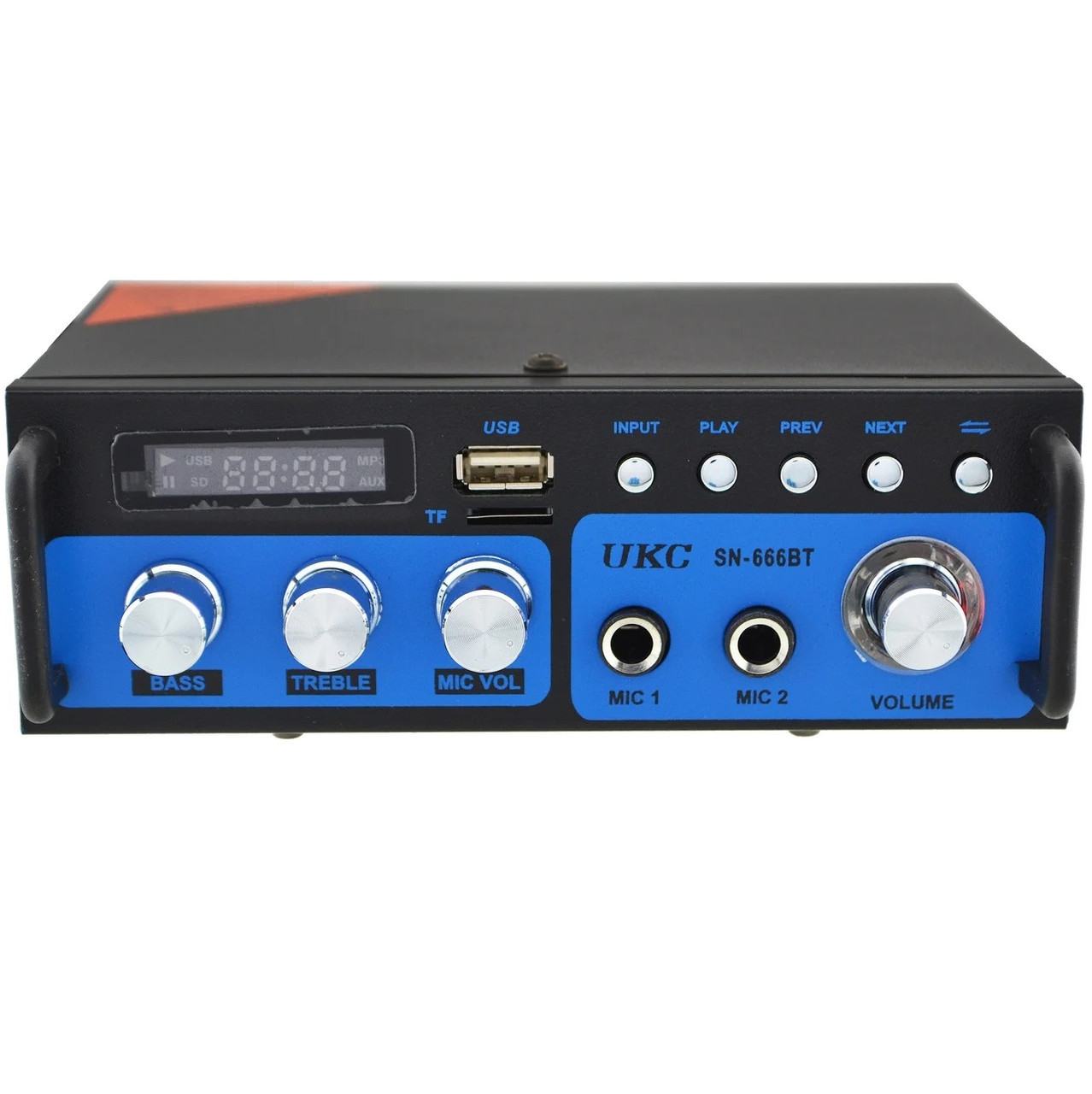 Усилитель звука UKC SN-666BT Bluetooth+FM+SD+USB Караоке 2-канальный 2x300W (4_00582)