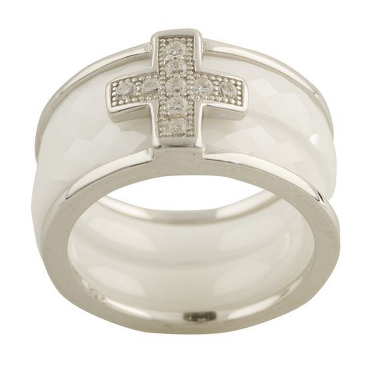 Серебряное кольцо SilverBreeze с керамикой 17 размер (1150382)