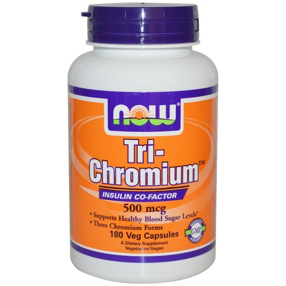 Микроэлемент Хром NOW Foods Tri-Chromium 500 mcg 180 Veg Caps
