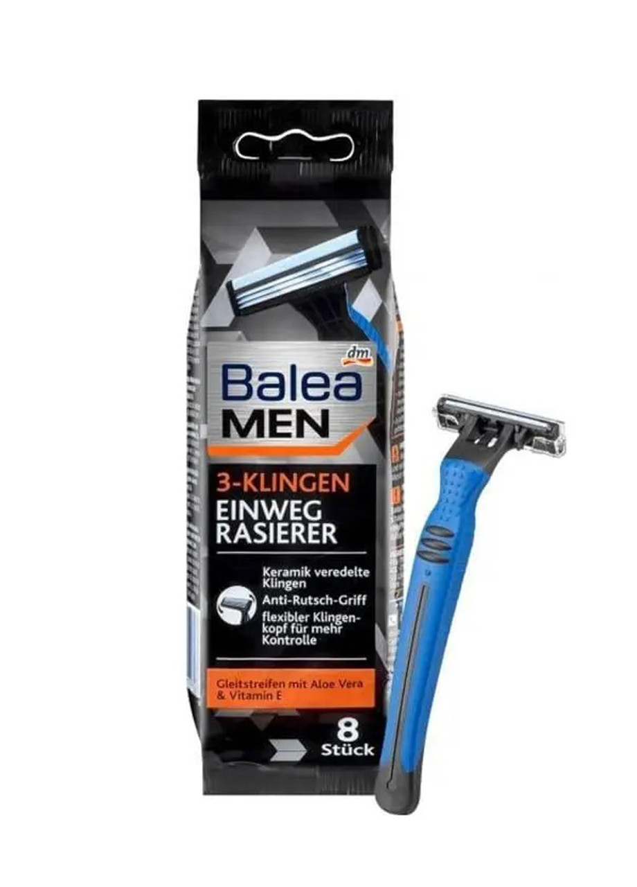 Станки для бритья Balea Men 3 лезвия 8 шт Синий