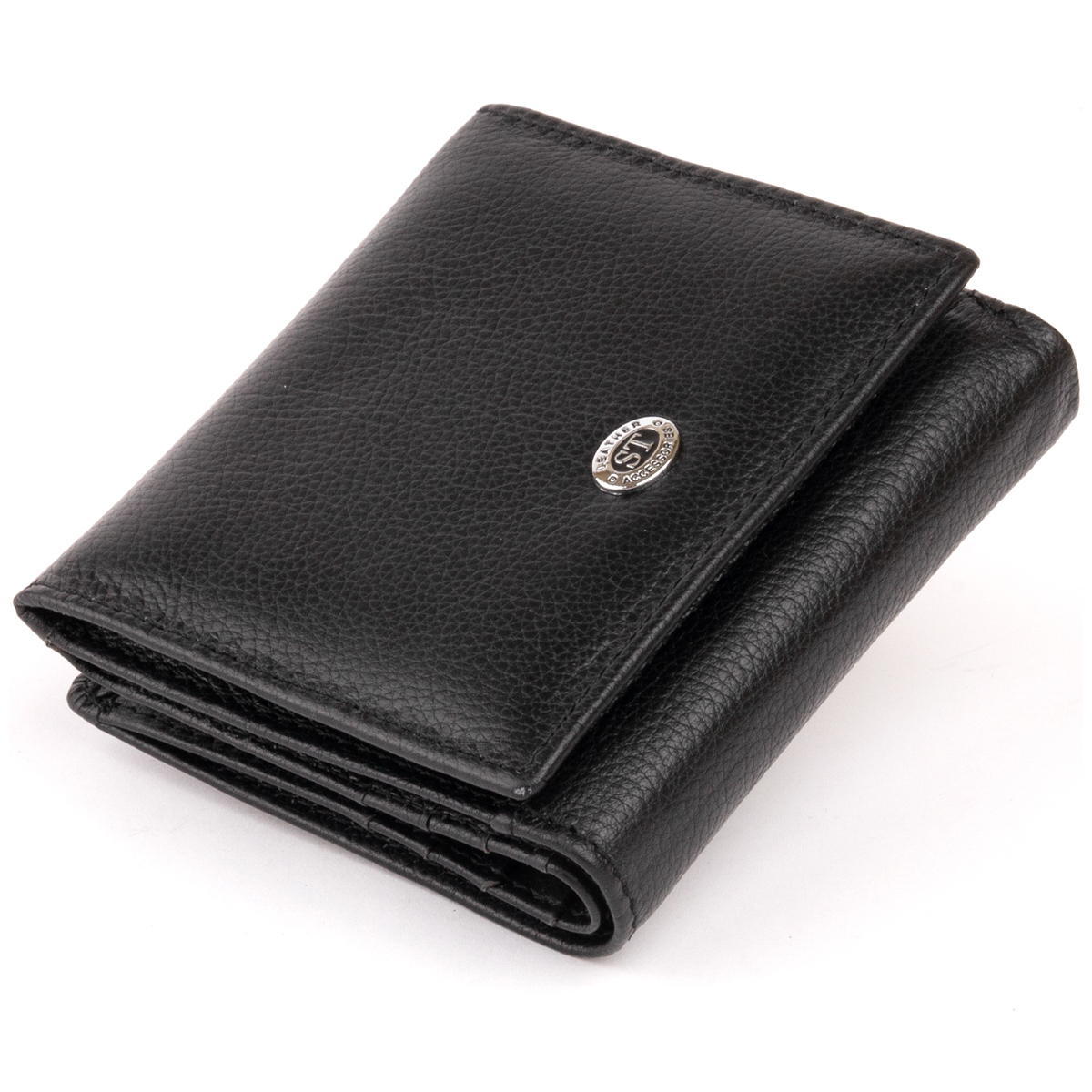 Компактний гаманець ST Leather 19256 Чорний 10х9х1,3 см