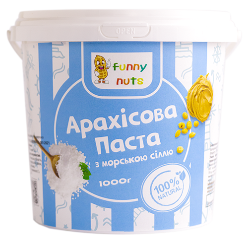 Арахисовая паста Funny Nuts с морской солью 1000 г (1312995769)
