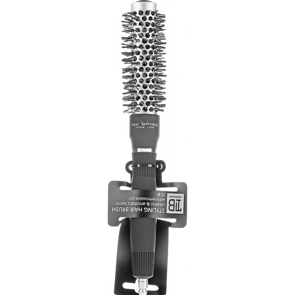 Керамическая круглая щетка для волос Lussoni Hr Styling Brush With Pin 25 мм Серый (5903018916699)