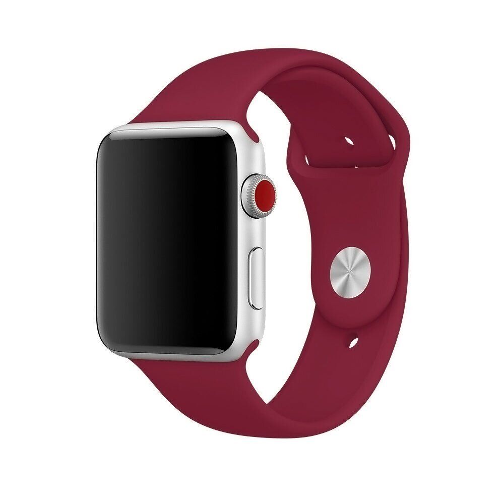 Ремінець Sport Band для Apple Watch 38/40mm силіконовий червоний спортивний ARM Series 6 5 4 3 2 1 Rose Red