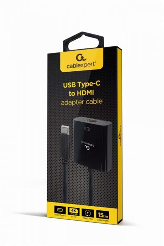 Адаптер Cablexpert USB Type-C HDMI M/F Black (A-CM-HDMIF-04)