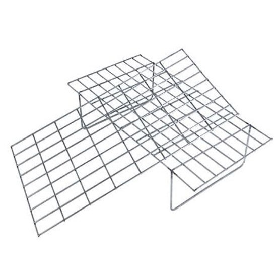 Решітка для копчення Gorillas BBQ, двоярусна, нержавіюча сталь, 45x25 см
