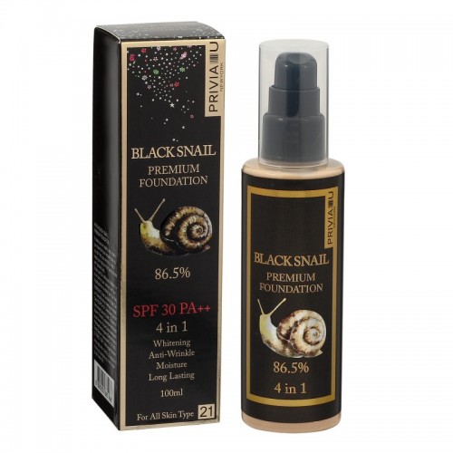 Тональний крем Privia U Black Snail Premium Foundation 4в1 100 мл
