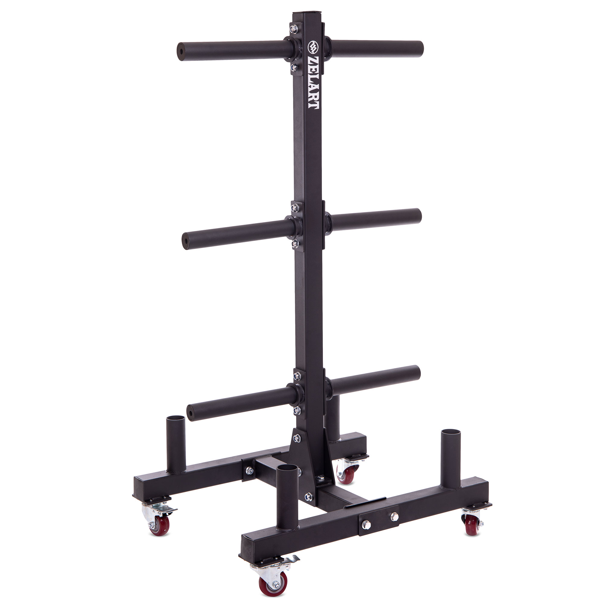 Стойка для блинов и грифов передвижная Zelart TA-2273 80х63х148,5см Черный