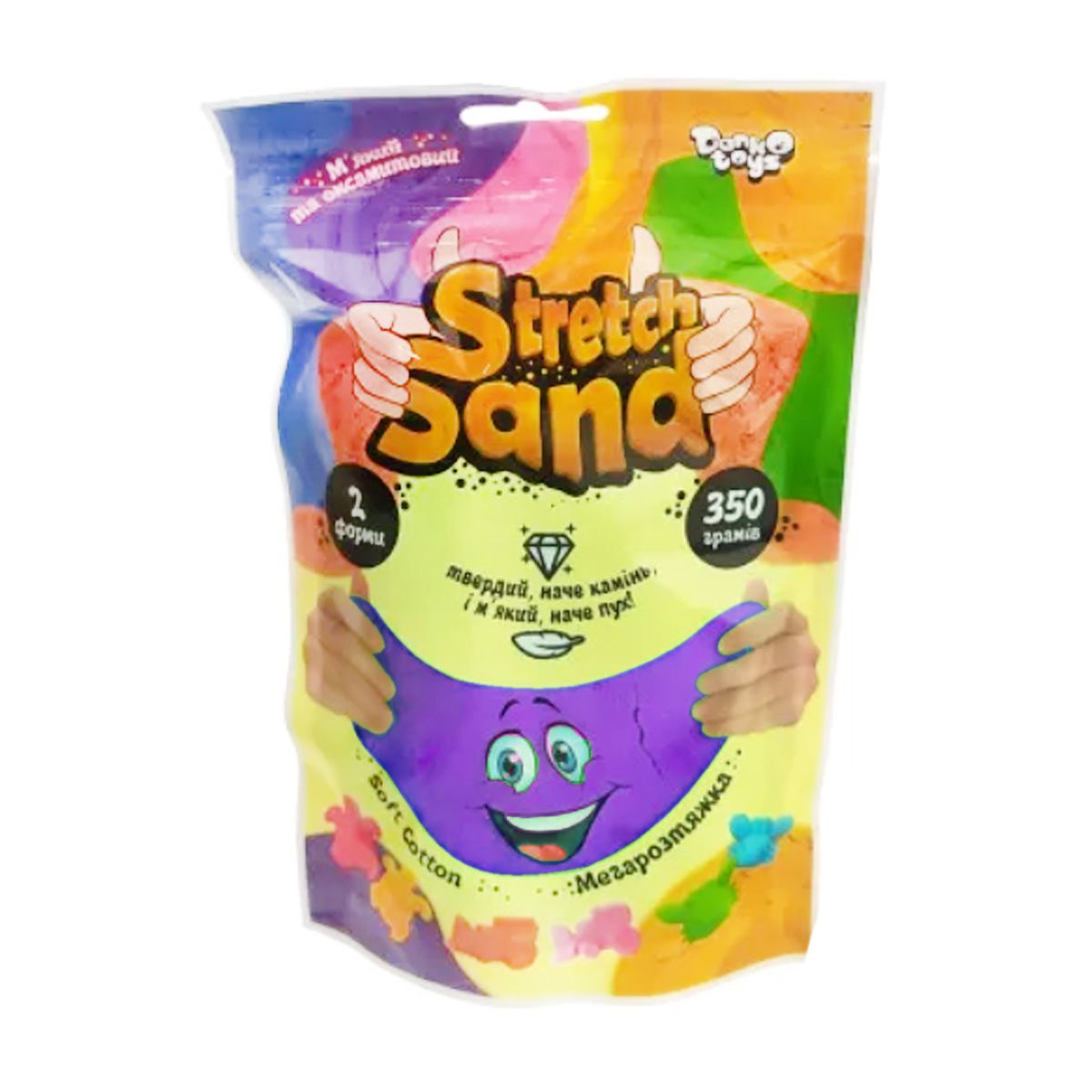 Кинетический песок Stretch Sand укр 350 г фиолетовый Dankotoys (STS-04-02U)