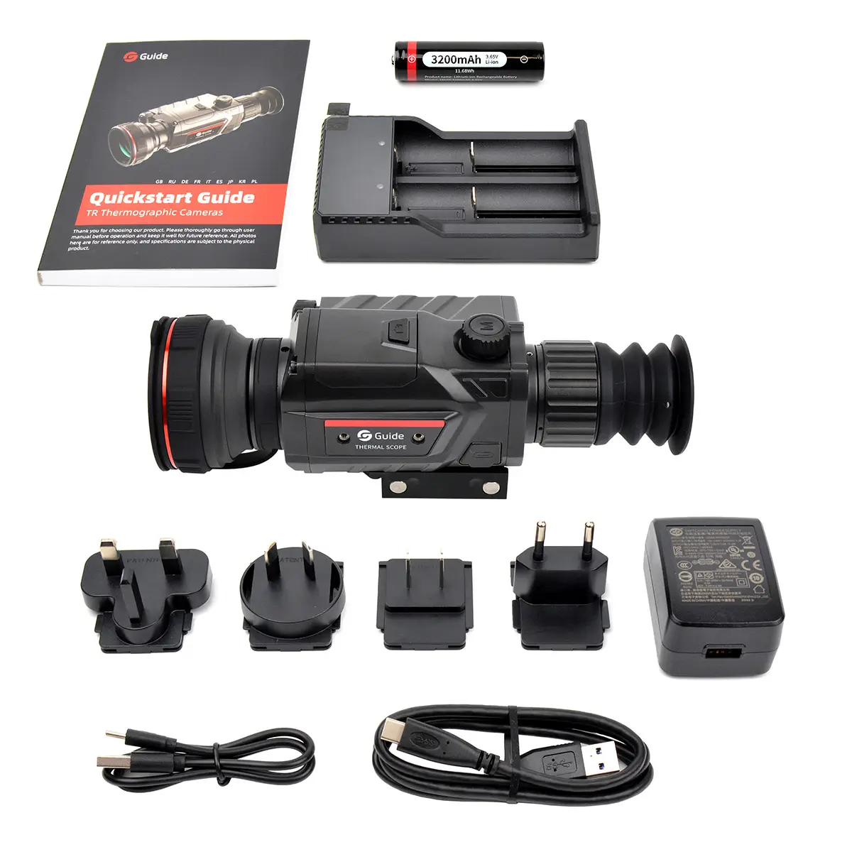 Тепловизионный монокуляр Guide TR650 50мм 640x480px до 3300 м Черный (2225634636)