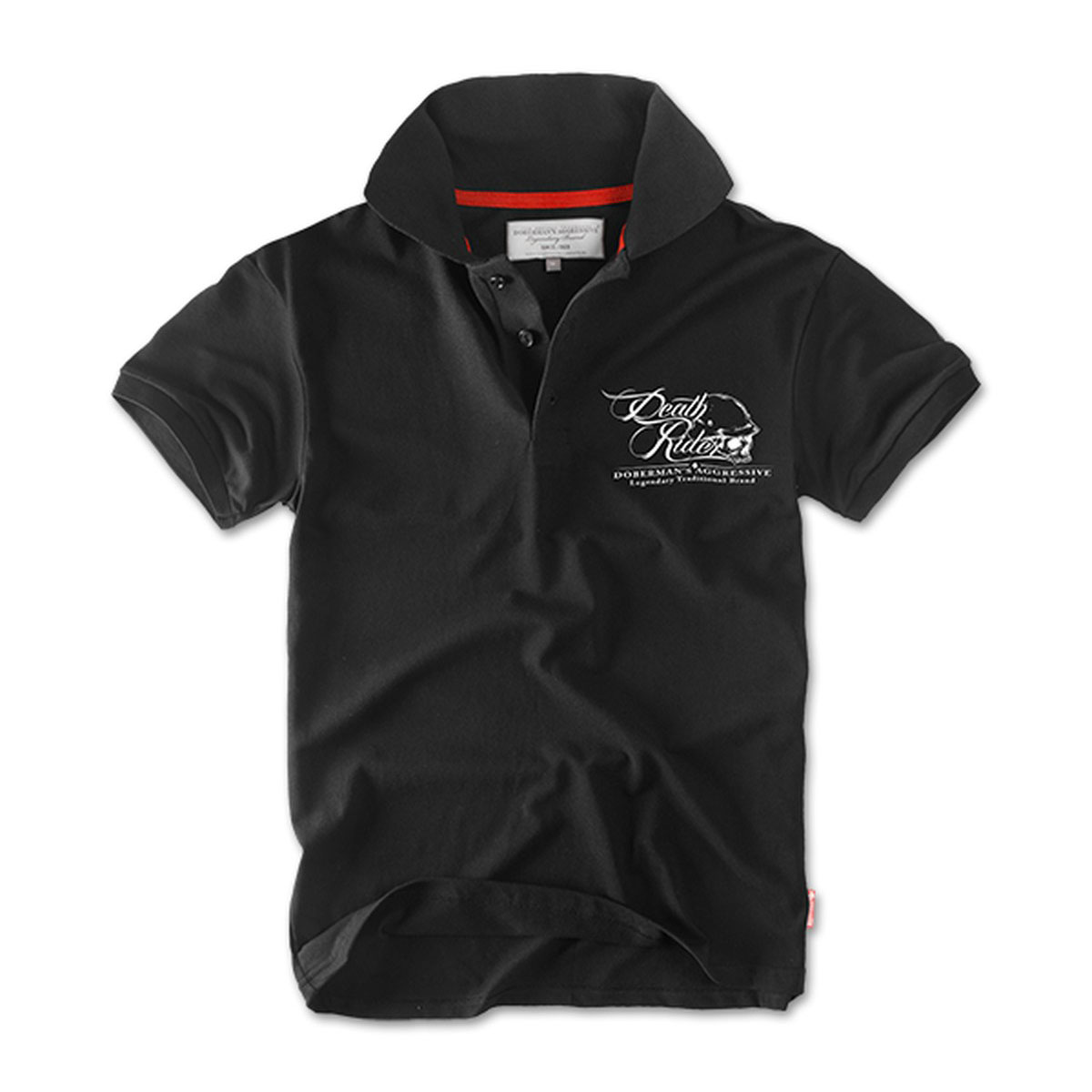 Футболка поло Dobermans Aggressive Death Rider M Чорний (TSP57BK-M)