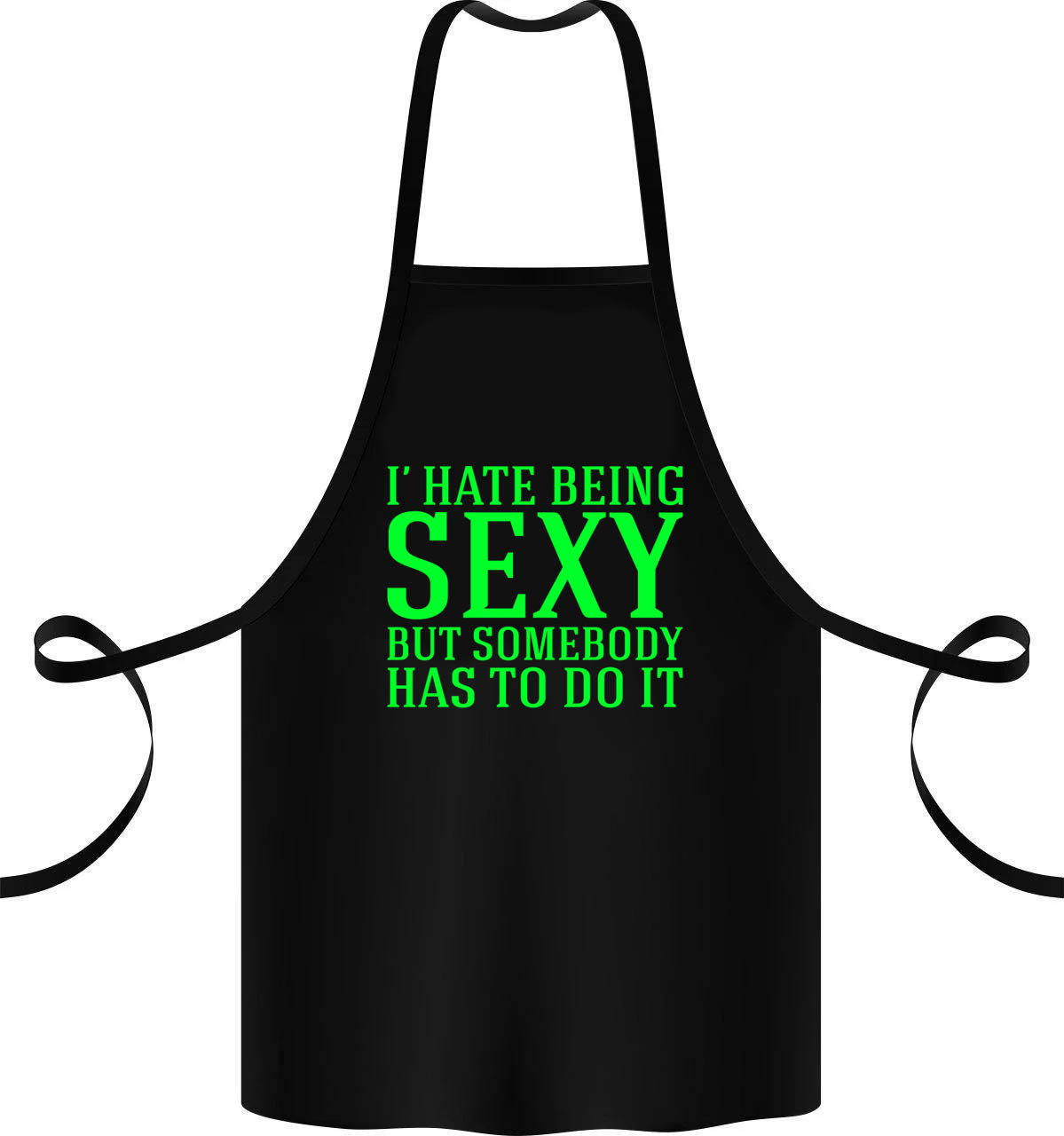 Фартук с принтом Кавун I' hate being sexy but somebody has to do it 68 см Черный