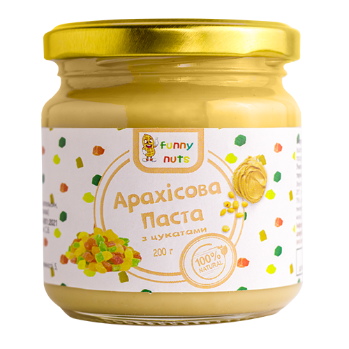 Арахисовая паста Funny Nuts с цукатами 200 г (1486604502)