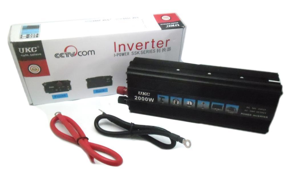 Инвертор преобразователь напряжения UKC 12-220 V 2000 W Черный (hub_np2_1126)