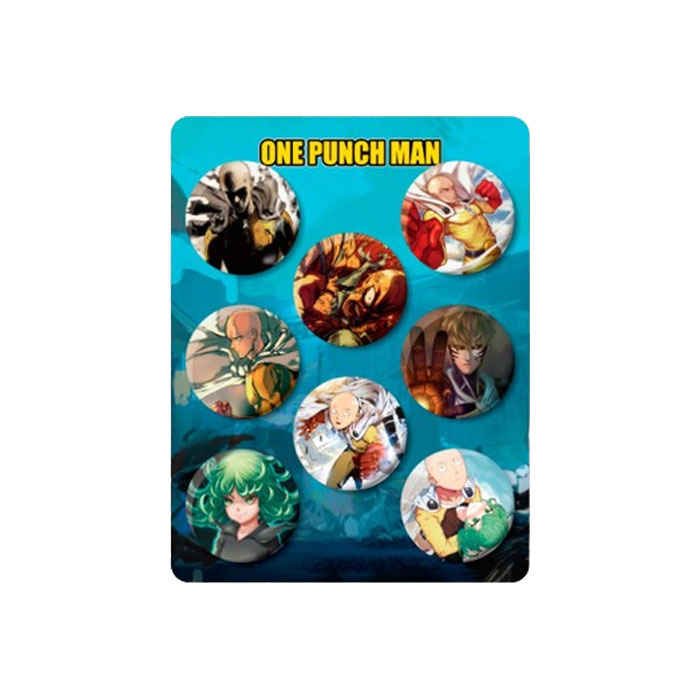 Набор значков Ванпанчмен 32мм One Punch-Man 8шт (8162) Fan Girl