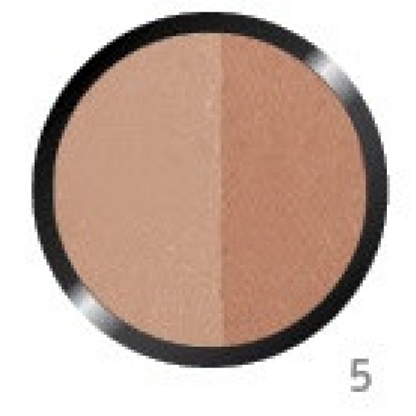 Двобарвні оксамитові рум'яна з перламутром Eva cosmetics 11г Двоколірні Відтінок 5
