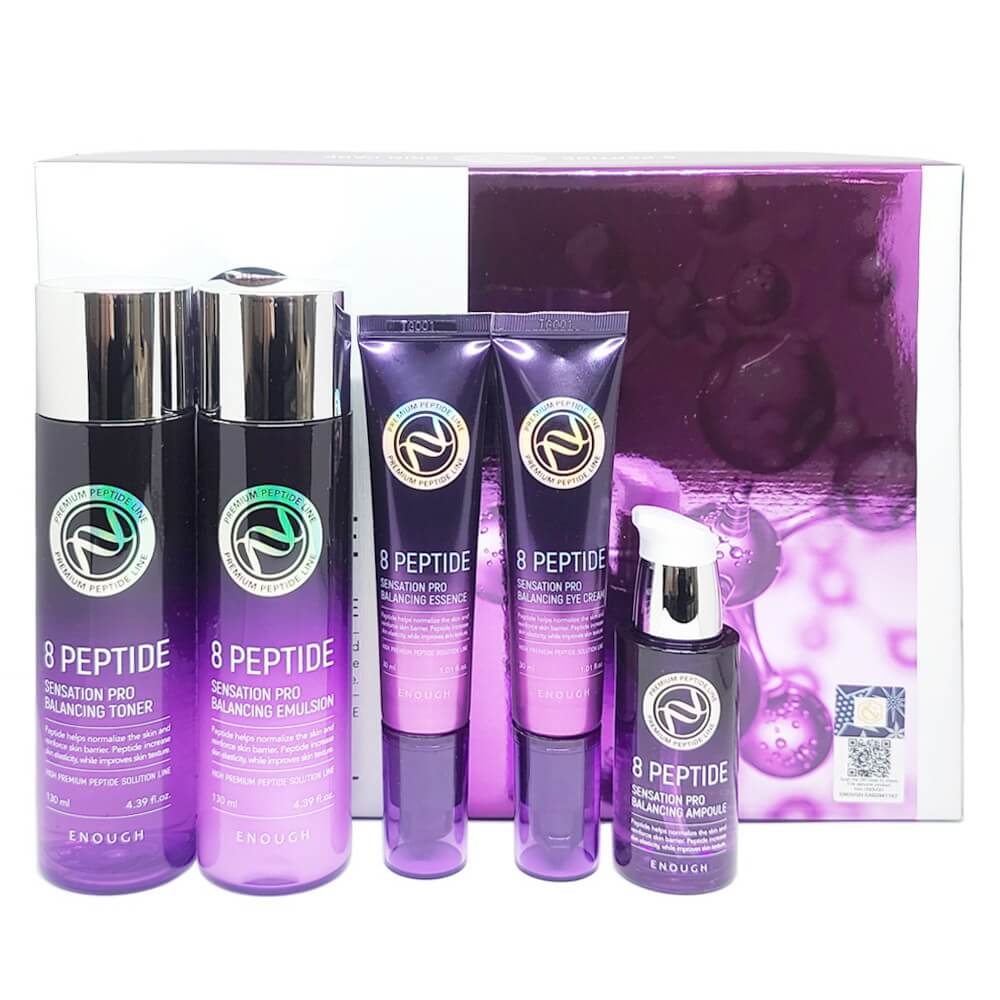 Набор для ухода за кожей с пептидным комплексом Enough 8 Peptide Sensation Pro 5 Set (8809438485623)