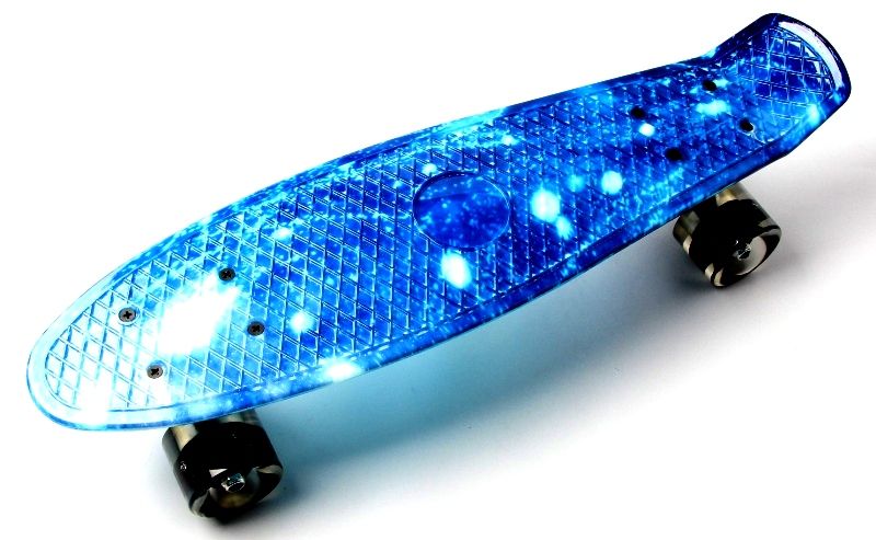 Пенни борд светящиеся колёса Penny Spice 57х15 см Blue