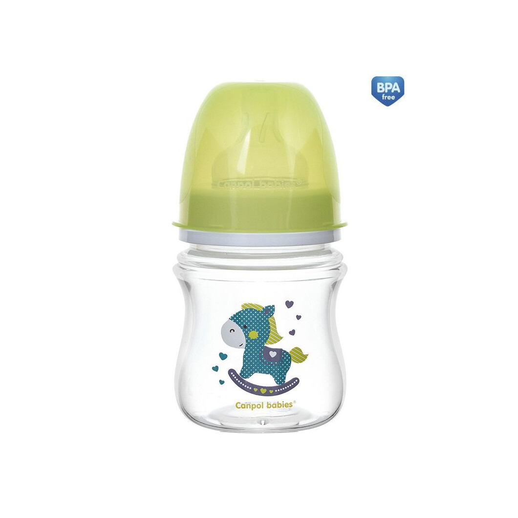 Пляшка з широким отвором Canpol Babies EasyStart 120 мл (35/220_gre)