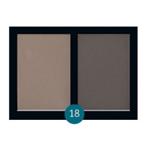 Бархатные двухцветные тени для бровей Eva cosmetics Satin Touch №18