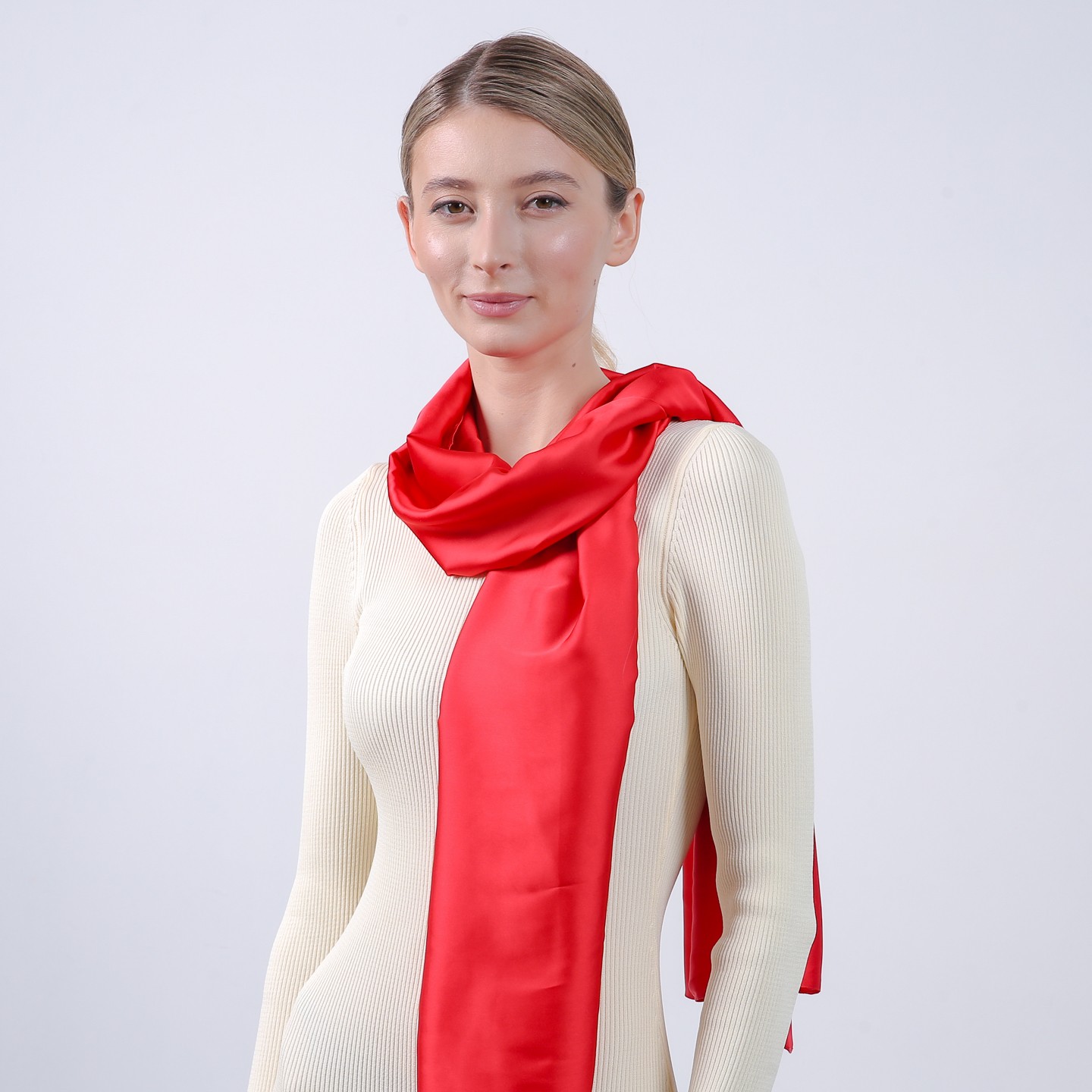 Палантин женский LuckyLOOK Кристалл 85x178 см Красный 723-535