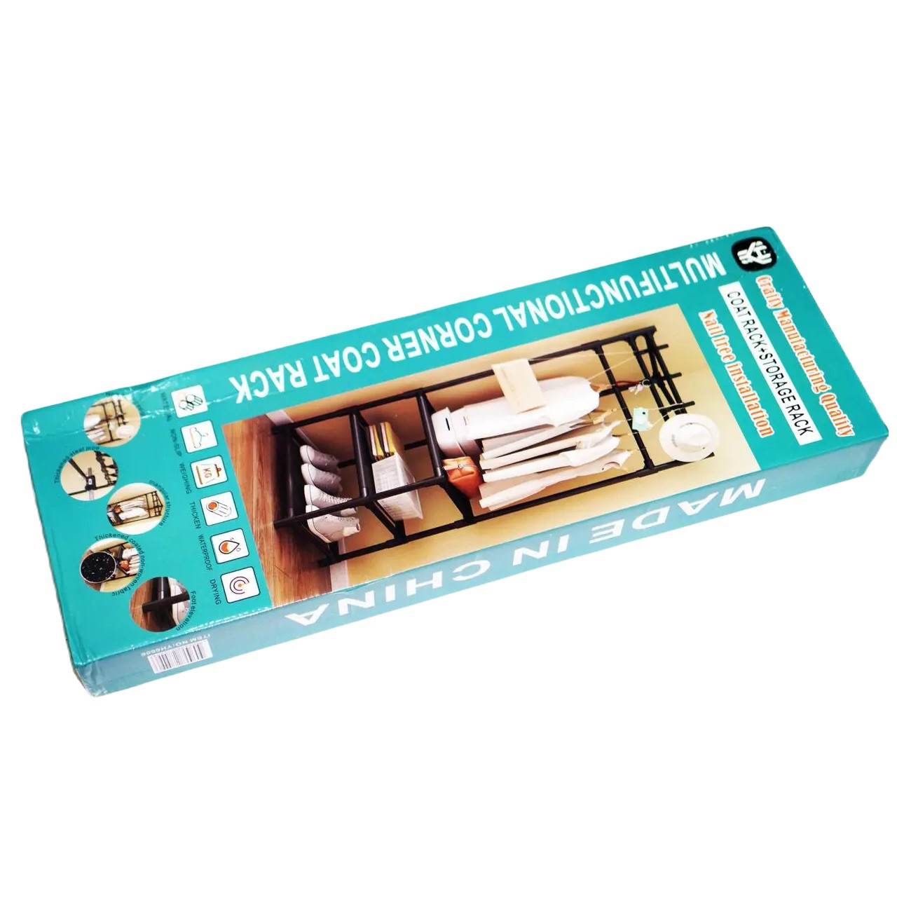Угловая вешалка для одежды RIAS Corner Coat Rack 180х45х45см Black (3_04420)