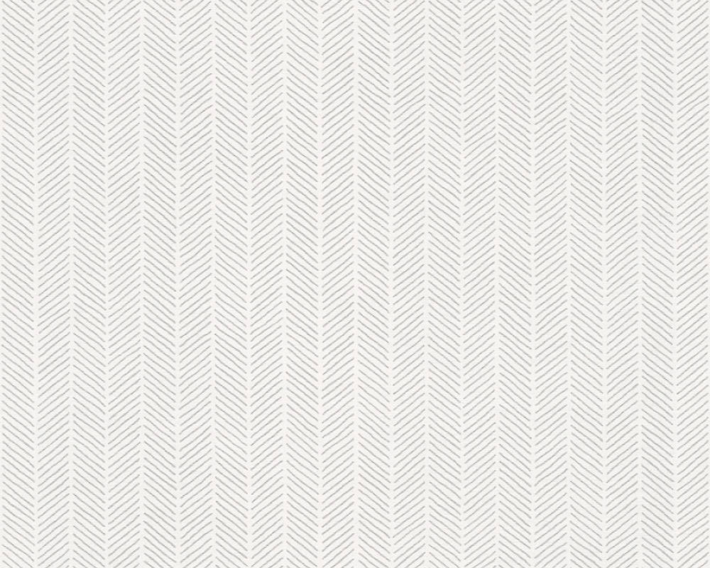 Вінілові шпалери на основі флізеліну A.S. Creation Scandinavian 34134-4 Білий-Сірий