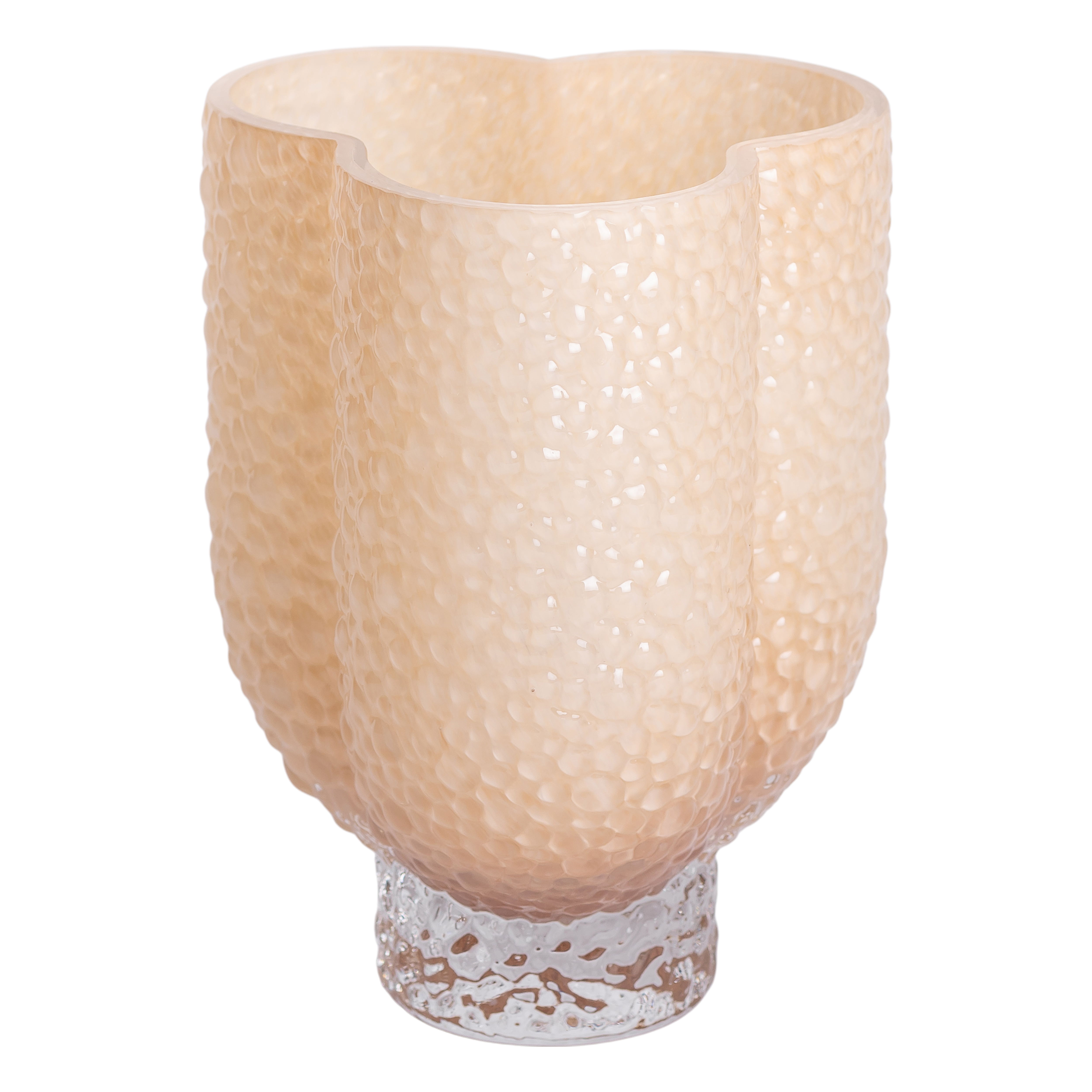 Ваза декоративная стеклянная Flower Season Elisey 25 см Бежевый (HP-10-30)