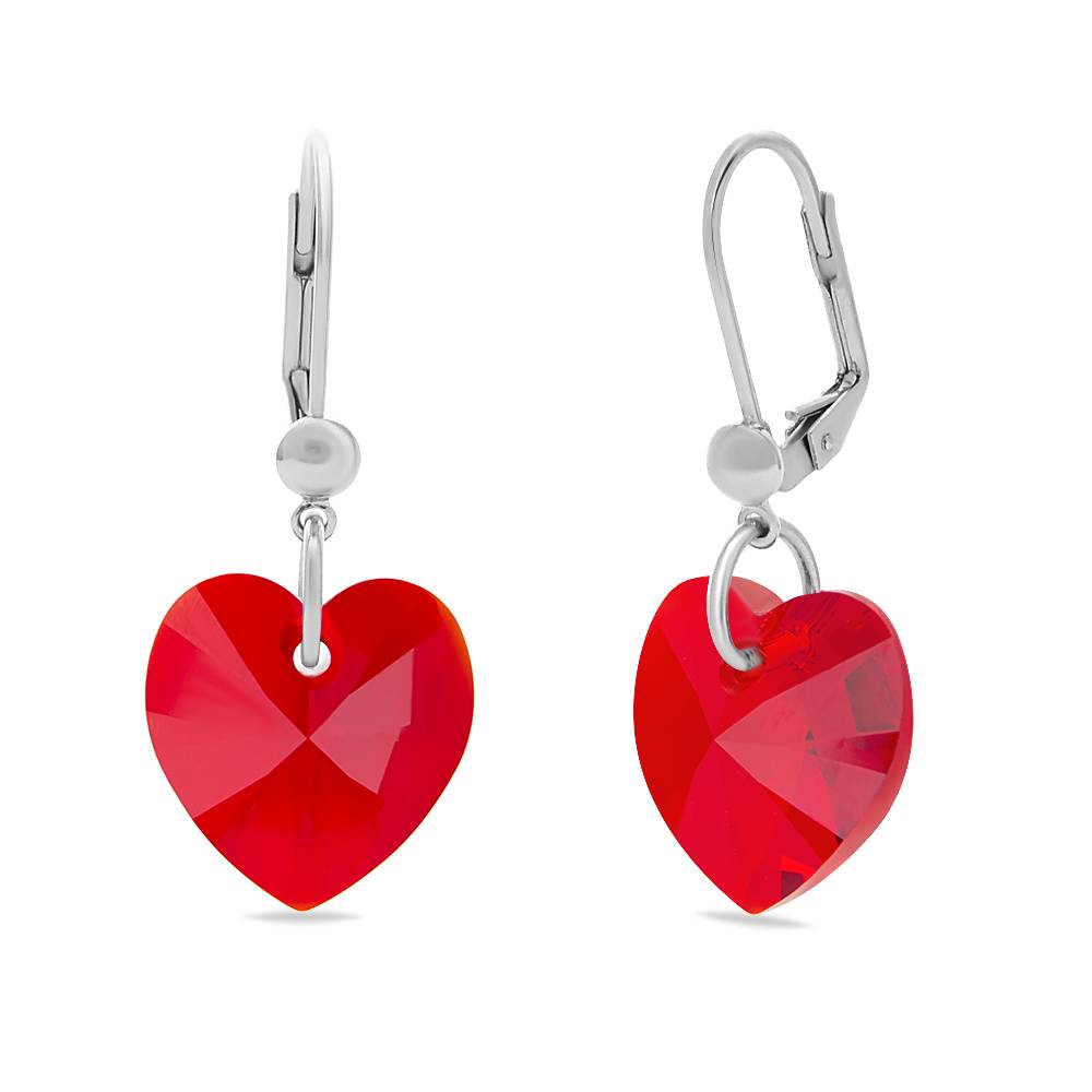 Сережки KOBI Heart зі Swarovski 14 мм (7440-0954-66)
