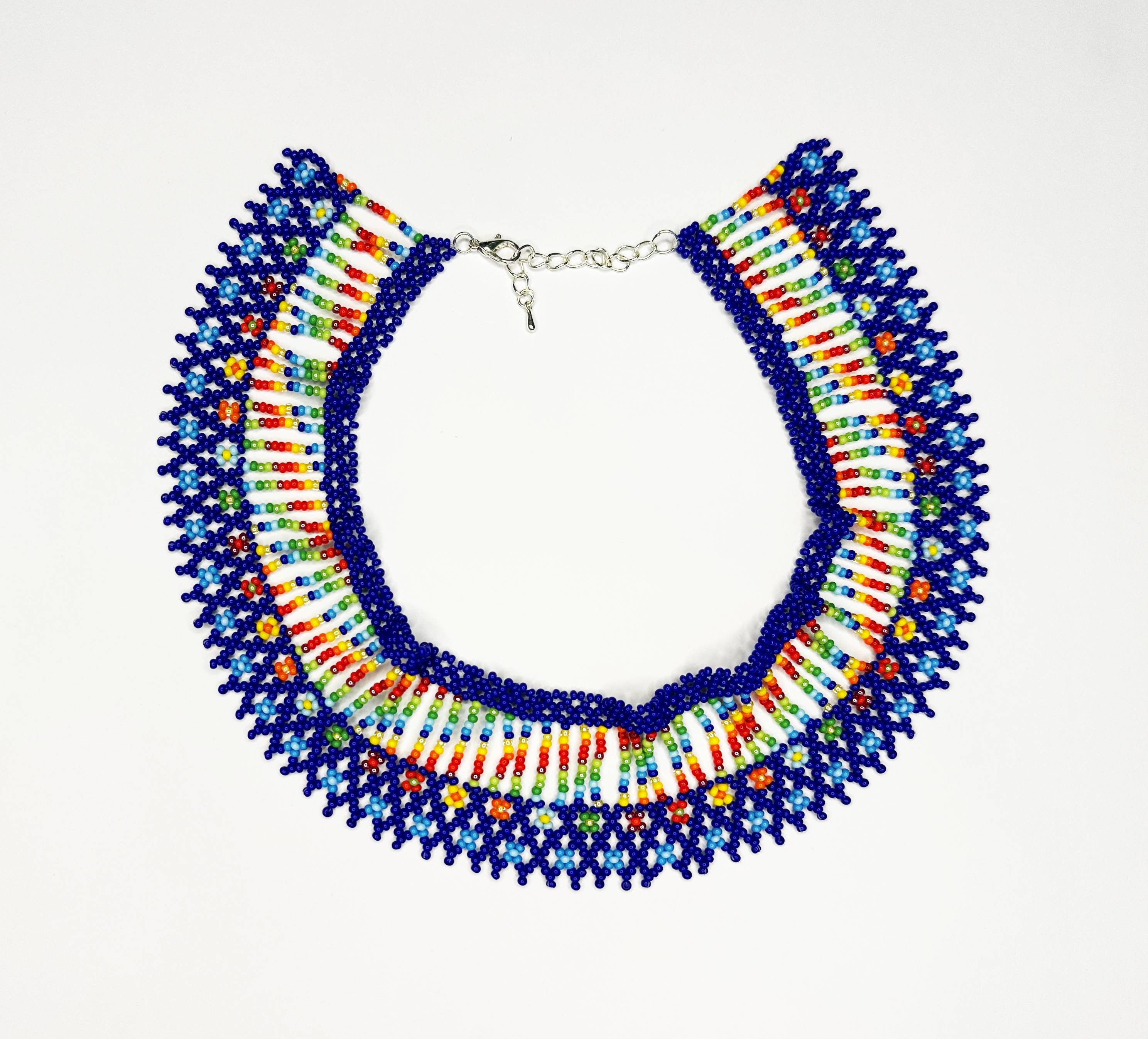 Кольє-силянка із чеського бісеру HatynkaUA Rainbow Necklace 37 см Різнокольоровий (SUN999_19)